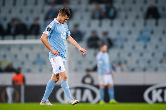 Markus Rosenberg of Malmö FF looks dejected