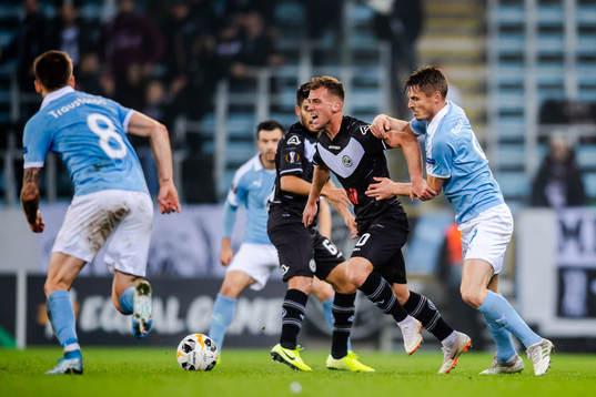 Mattia Bottani of Lugano and Markus Rosenberg of Malmö FF
