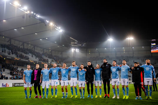 Players of Malmö FF celebrate