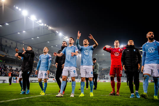 Players of Malmö FF celebrate