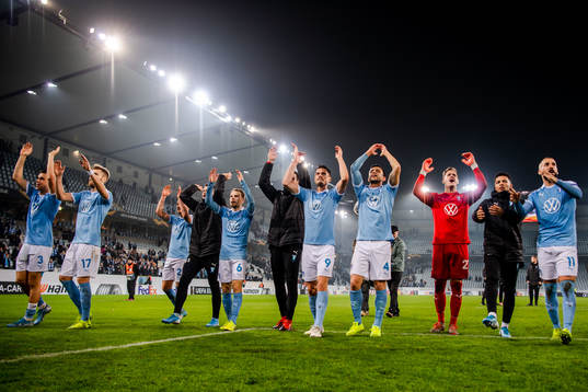 Players of Malmö FF celebrate