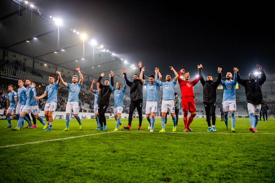 Players of Malmö FF celebrate