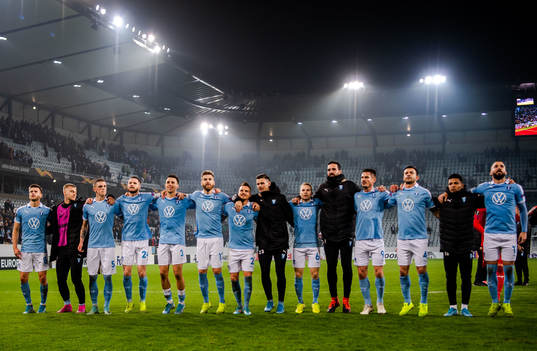 Players of Malmö FF celebrate