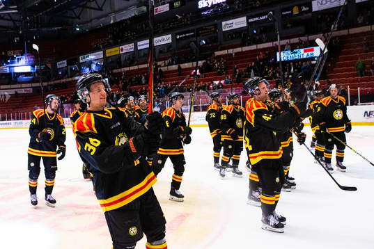 Brynäs spelare jublar