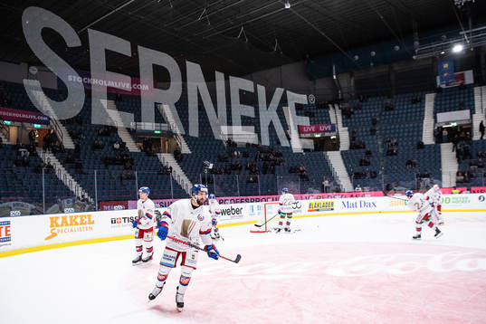Oskarshamns spelare värmer upp