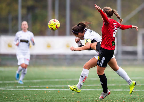 Göteborgs Taylor Leach och Limhamn Bunkeflos Elisa Lang