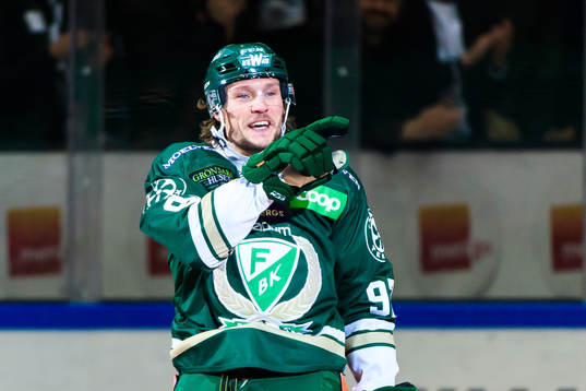 Färjestads Jesper Olofsson jublar