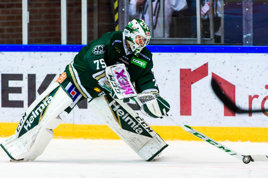 Färjestads målvakt Arvid Holm
