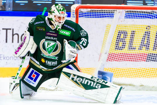 Färjestads målvakt Arvid Holm