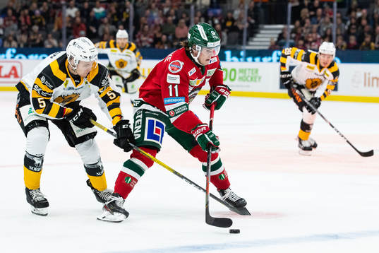 Skellefteås Philip Broberg och Frölundas Samuel Fagemo