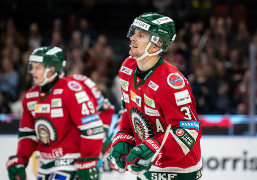 Frölundas Nicklas Lasu jublar