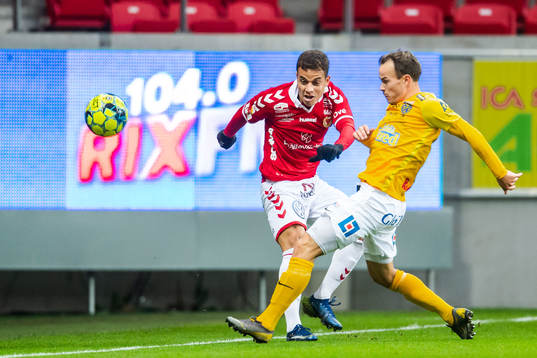 Kalmars Romário Pereira Sipião och Falkenbergs Anton Wede