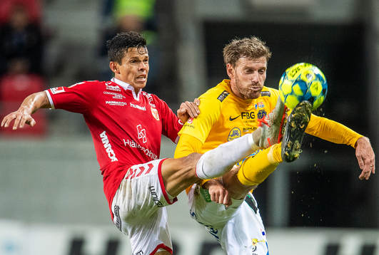 Kalmars Romário Pereira Sipião och Falkenbergs Karl