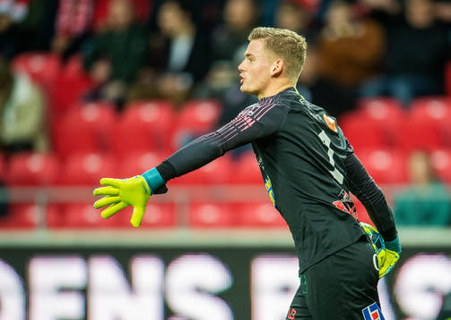 Falkenbergs målvakt Johan Brattberg