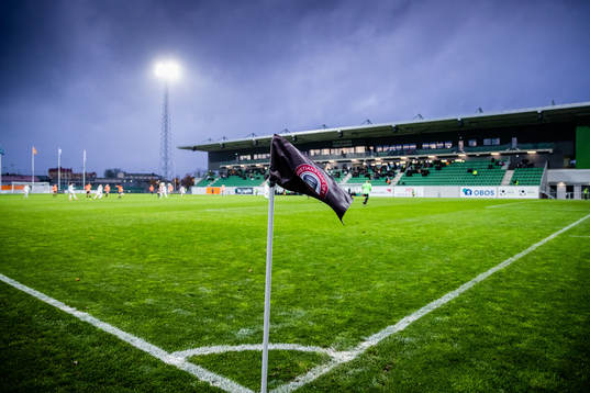 Interiör av Kristianstad fotbollsarena