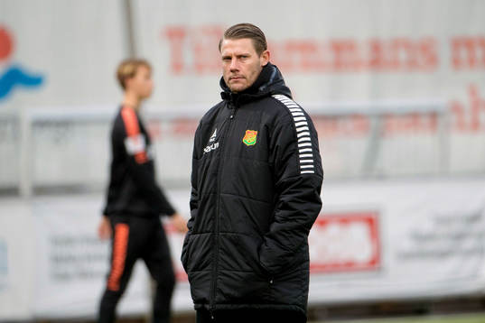 GAIS tränare Patrik Ingelsten före fotbollsmatchen i