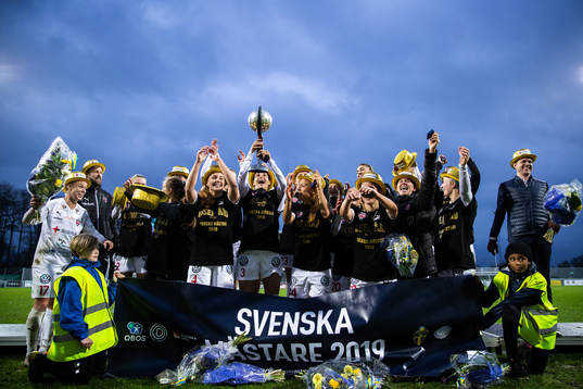 Rosengårds spelare jublar över sm-guldet