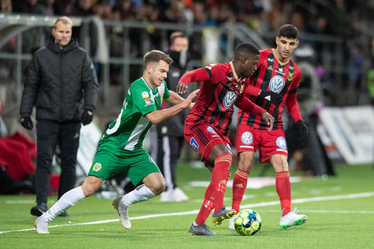 Östersunds Isak Ssewankambo och Hammarbys Alexander