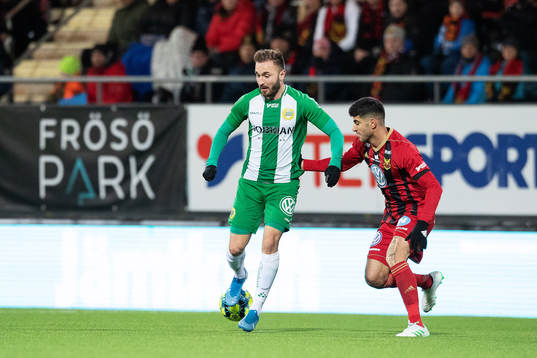 Hammarbys Muamer Tankovic och Östersunds Rewan Amin