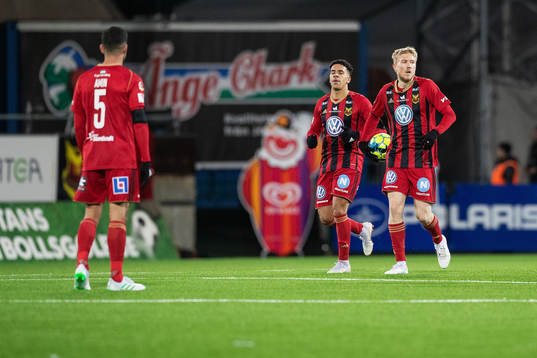 Östersunds Simon Kroon jublar