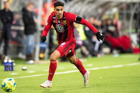 Östersunds Marco Weymans nunder fotbollsmatchen i