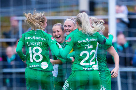 Hammarbys Emma Jansson jublar