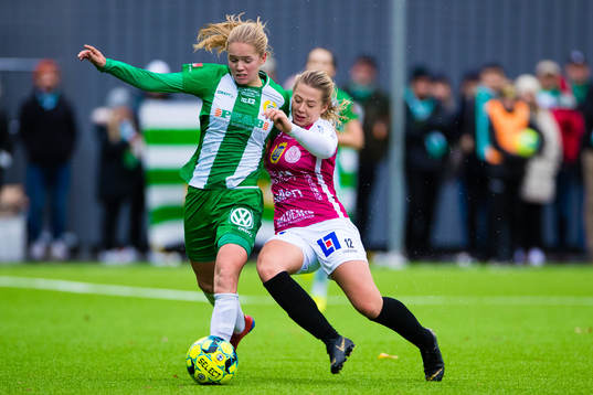 Hammarbys Hanna Lundkvist och Uppsalas Cornelia Kapocs