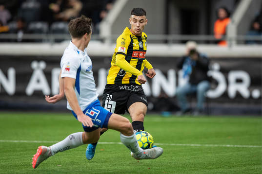 IFK Norrköpings Rasmus Lauritsen och Häckens Ali Youssef