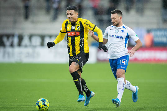 Häckens Ahmed Yasin och IFK Norrköpings Sead Haksabanovic