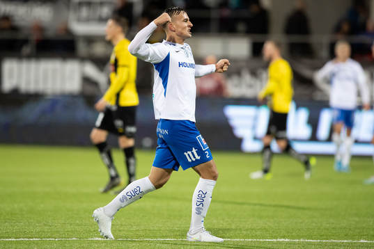 IFK Norrköpings Henrik Castegren jublar