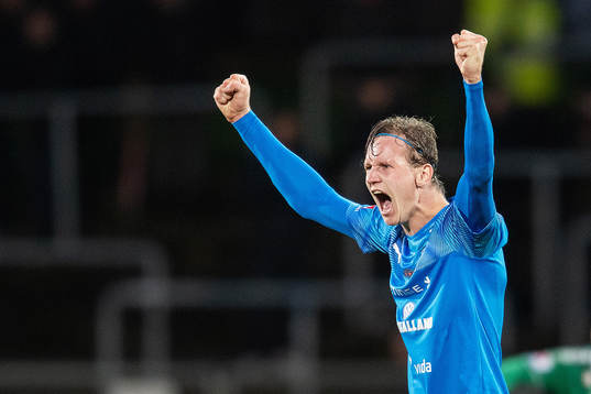 Halmstads Alexander Berntsson jublar