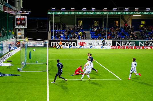 Amahl William D'Vaz Pellegrino of Kristiansund scores the
