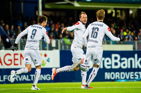 Rolf Daniel Vikstøl of Viking celebrates
