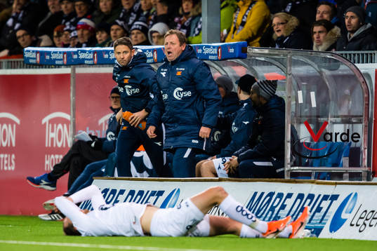 Bjarne Berntsen, head coach of Viking, reacts