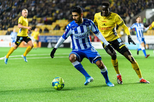 IFK Göteborgs Hosam Aiesh och Elfsborgs Joseph Okumu