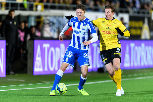 IFK Göteborgs Emil Holm och Elfsborgs Simon Olsson