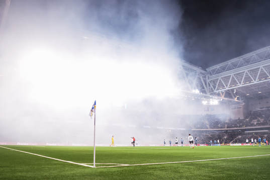 Spelavbrott i fotbollsmatchen i Allsvenskan mellan