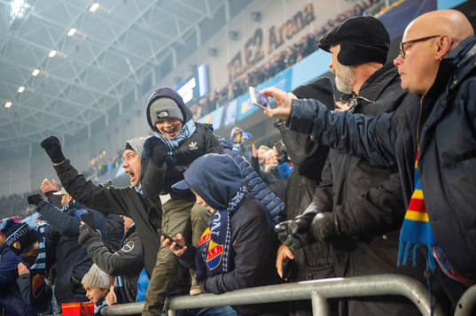 Djurgårdens supportrar jublar