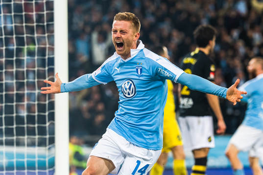 Malmö FFs Anders Christiansen jublar