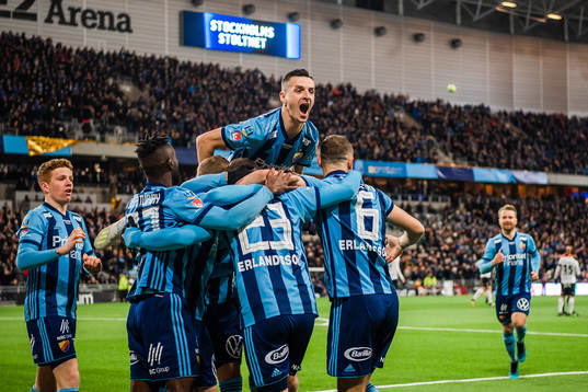 Djurgårdens Haris Radetinac jublar