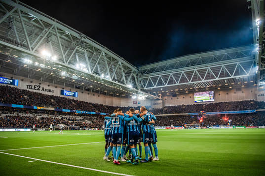 Djurgårdens spelare jublar