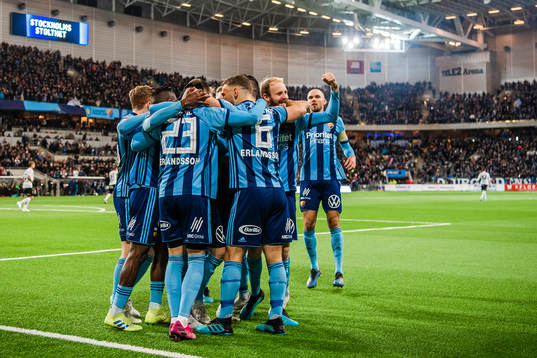 Djurgårdens spelare jublar