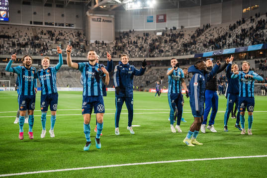 Djurgårdens spelare jublar