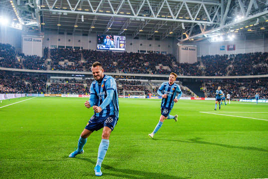Djurgårdens Emir Kujovic jublar