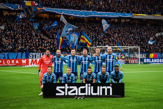 Djurgårdens startelva med målvakt Tommi Vaiho , Curtis