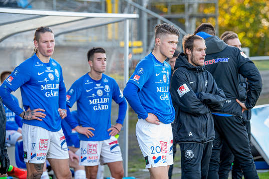 Trelleborgs Isak Jönsson, Haris Brkic och Kevin Harletun