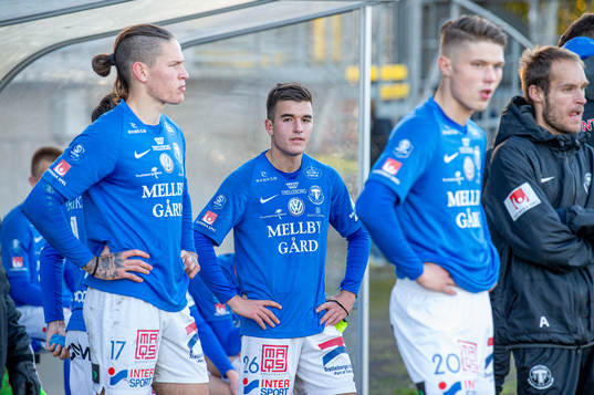 Trelleborgs Isak Jönsson, Haris Brkic och Kevin Harletun