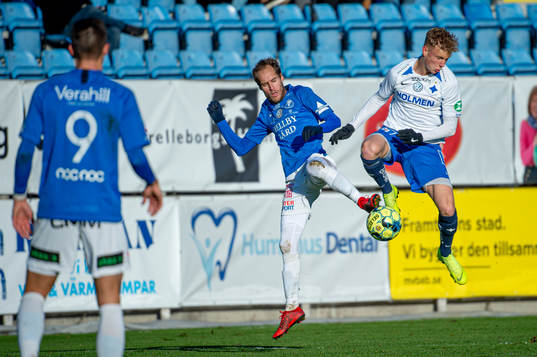 Trelleborgs Zoran Jovanovic och Norröpings Liam Olausson
