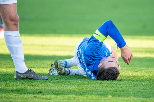Trelleborgs Haris Brkic grinar illa