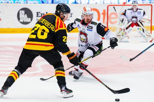 Malmö Redhawks Marcus Björk och Brynäs Lukas Zetterberg